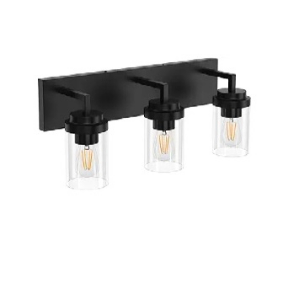 3 Vanity Lights Matte Black Farmhouse/Bathroom Lighting Fixtures 22 Inches